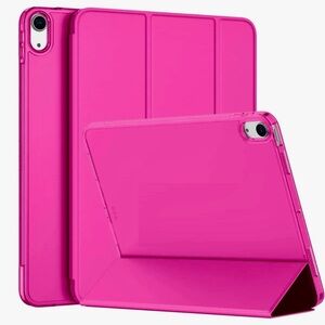 BUXTON iPad Case Swivel Magnetic Foldable Tablet Travel Cover PINK Faux Leather